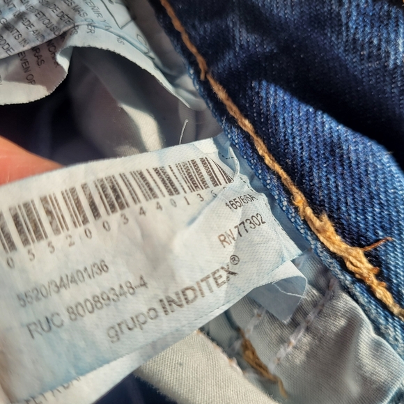 Zara High Waist Wide Leg Jeans Blue Size 4 - Picture 11 of 15